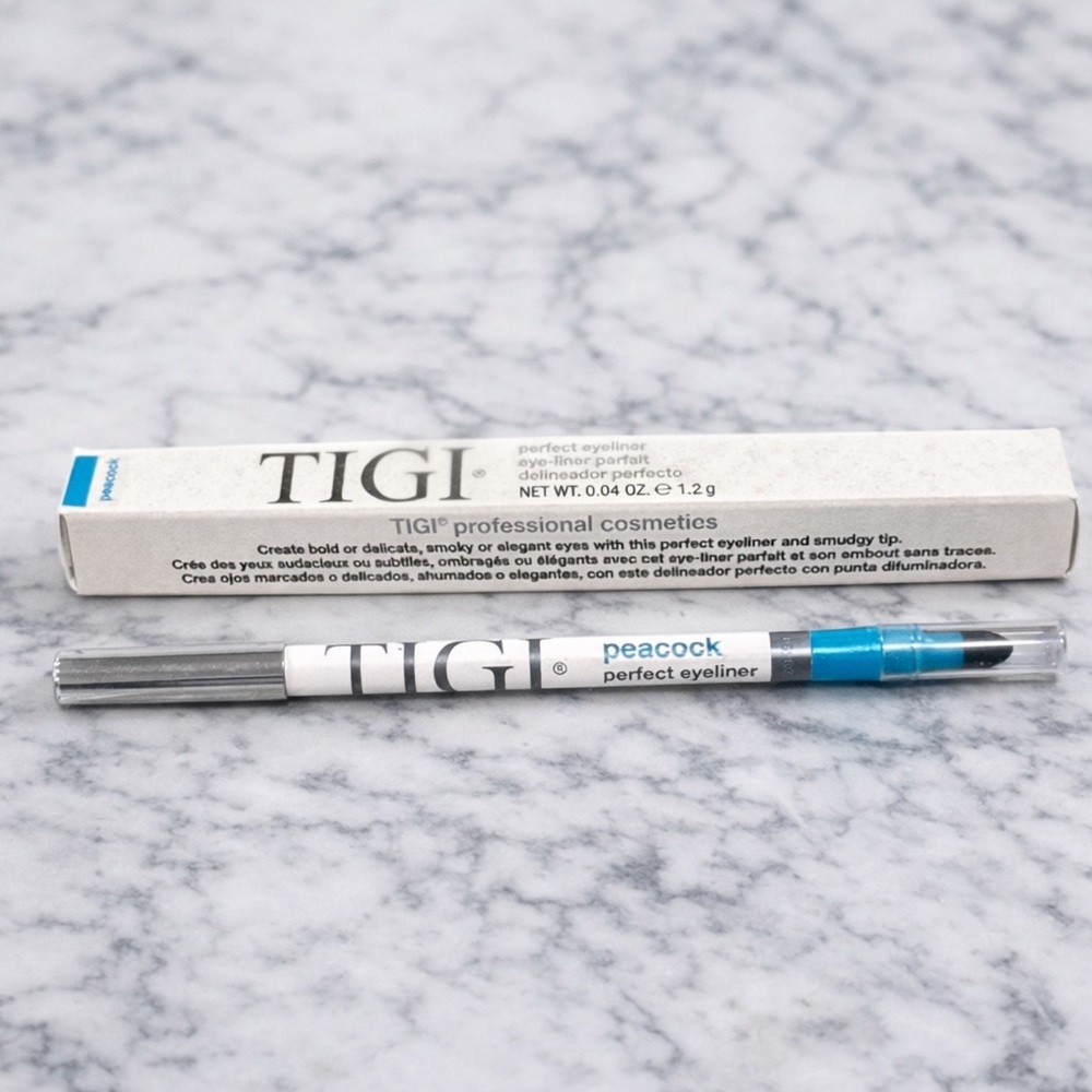 TIGI Perfect Eyeliner Peacock Blue Smudge Tip Dual End NWT